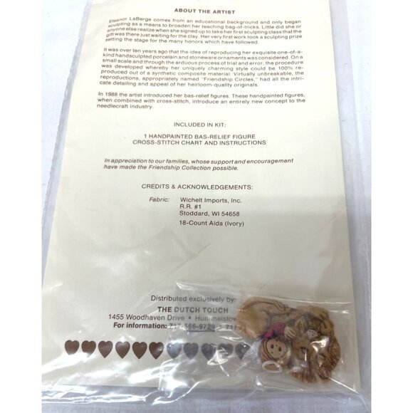 Peace Cross-Stitch Kit With Bas-Relief Figure By The Dutch Touch - Picture 3 of 4